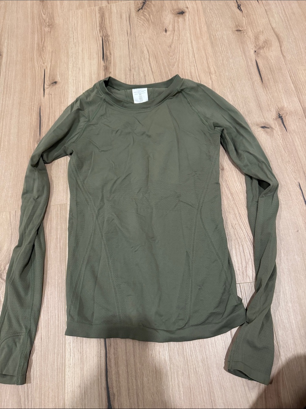 Athleta Olive Green Long Sleeve Active Tee